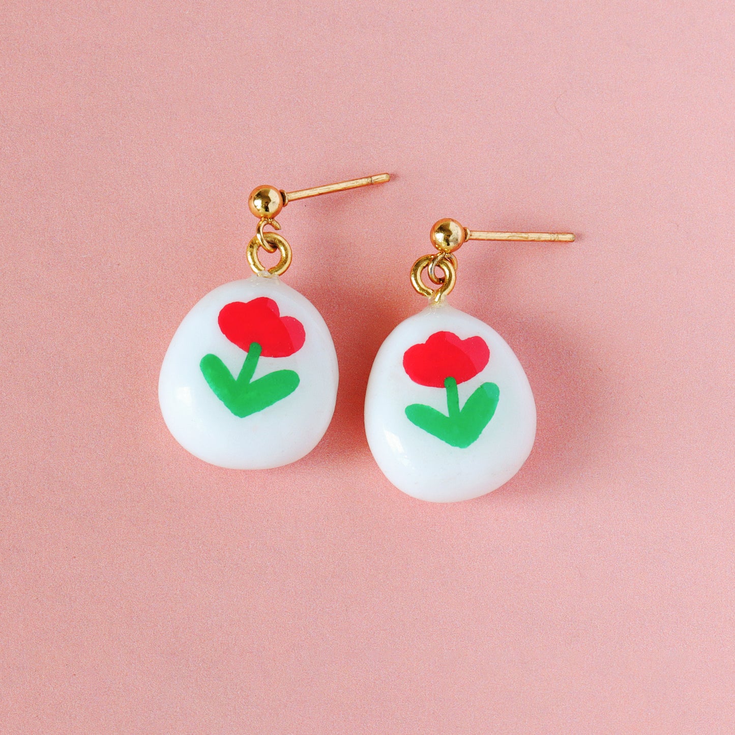 Floral Almond Dangle
