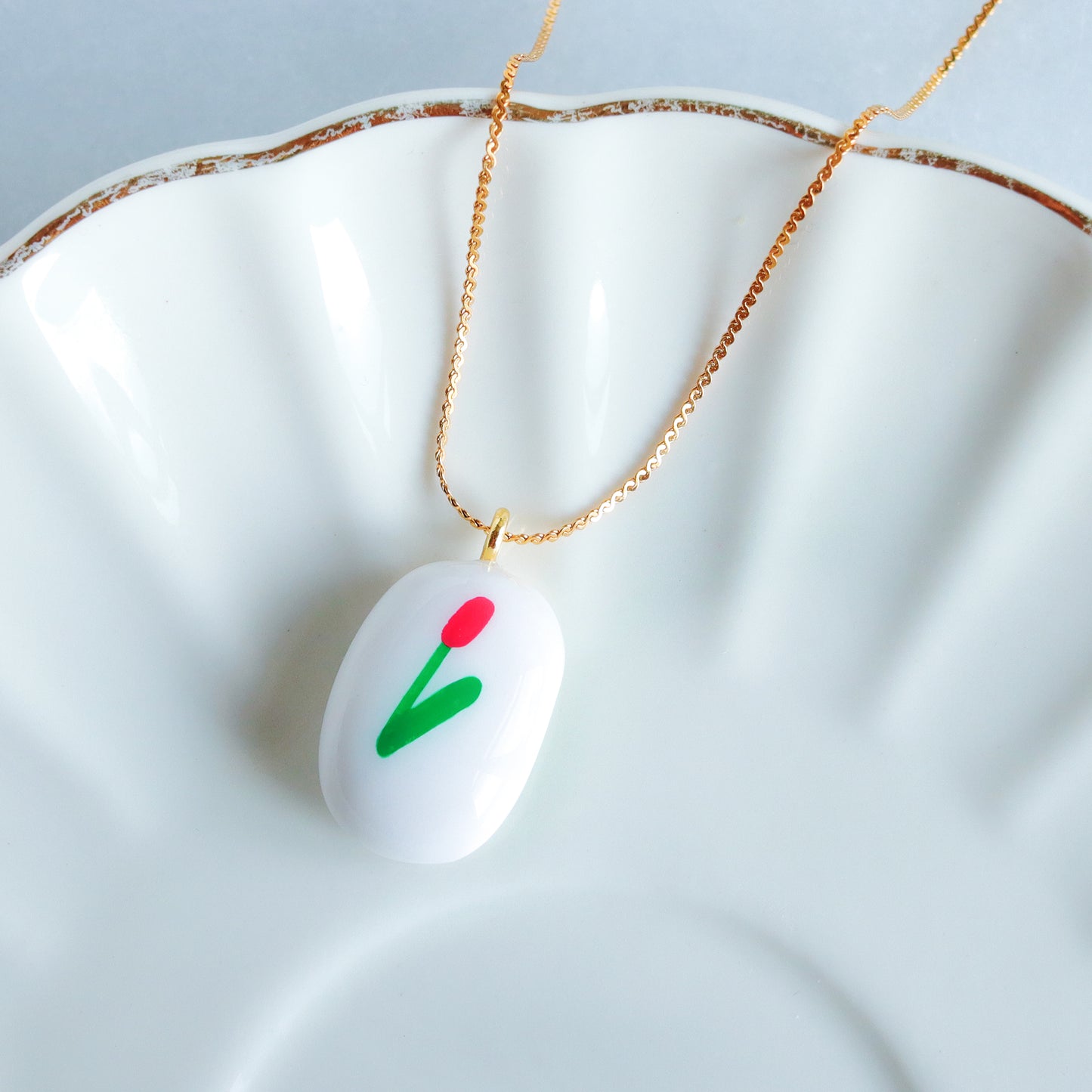 Tulip Bloom Pendant Necklace