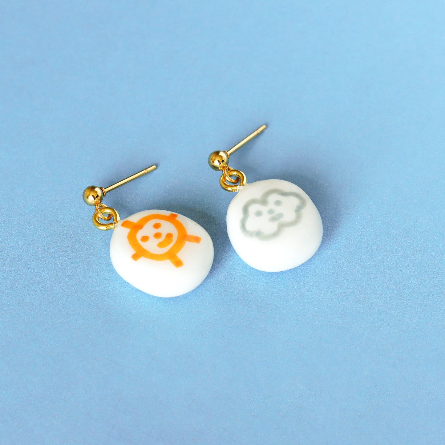 Dainty Mismatched Sun & Cloud Dangle